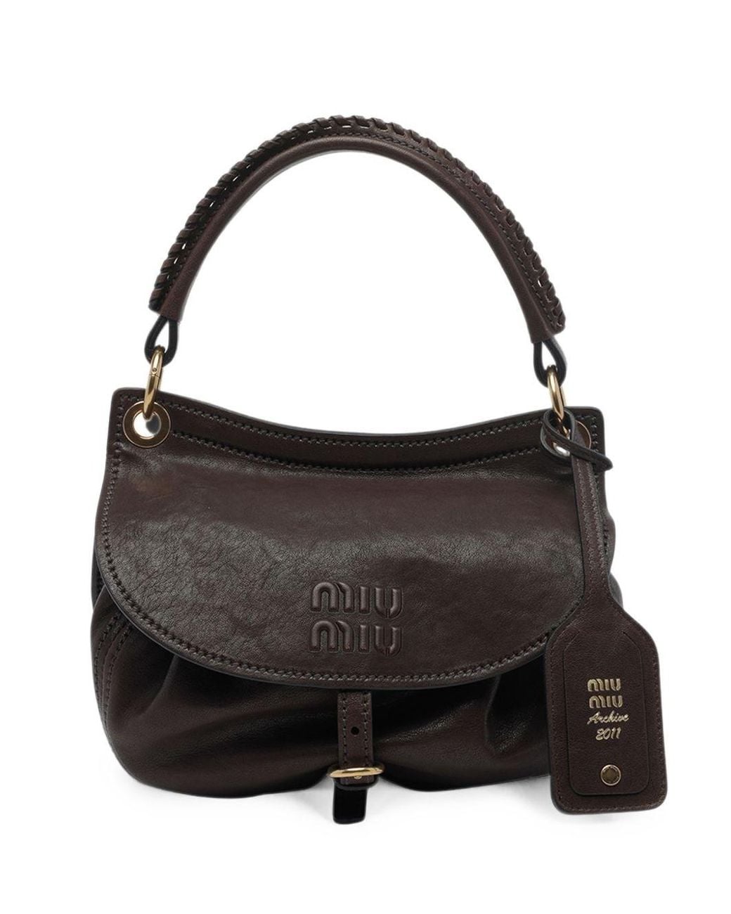 Miu Miu Black Rendez-Vous Small Leather Handbag
