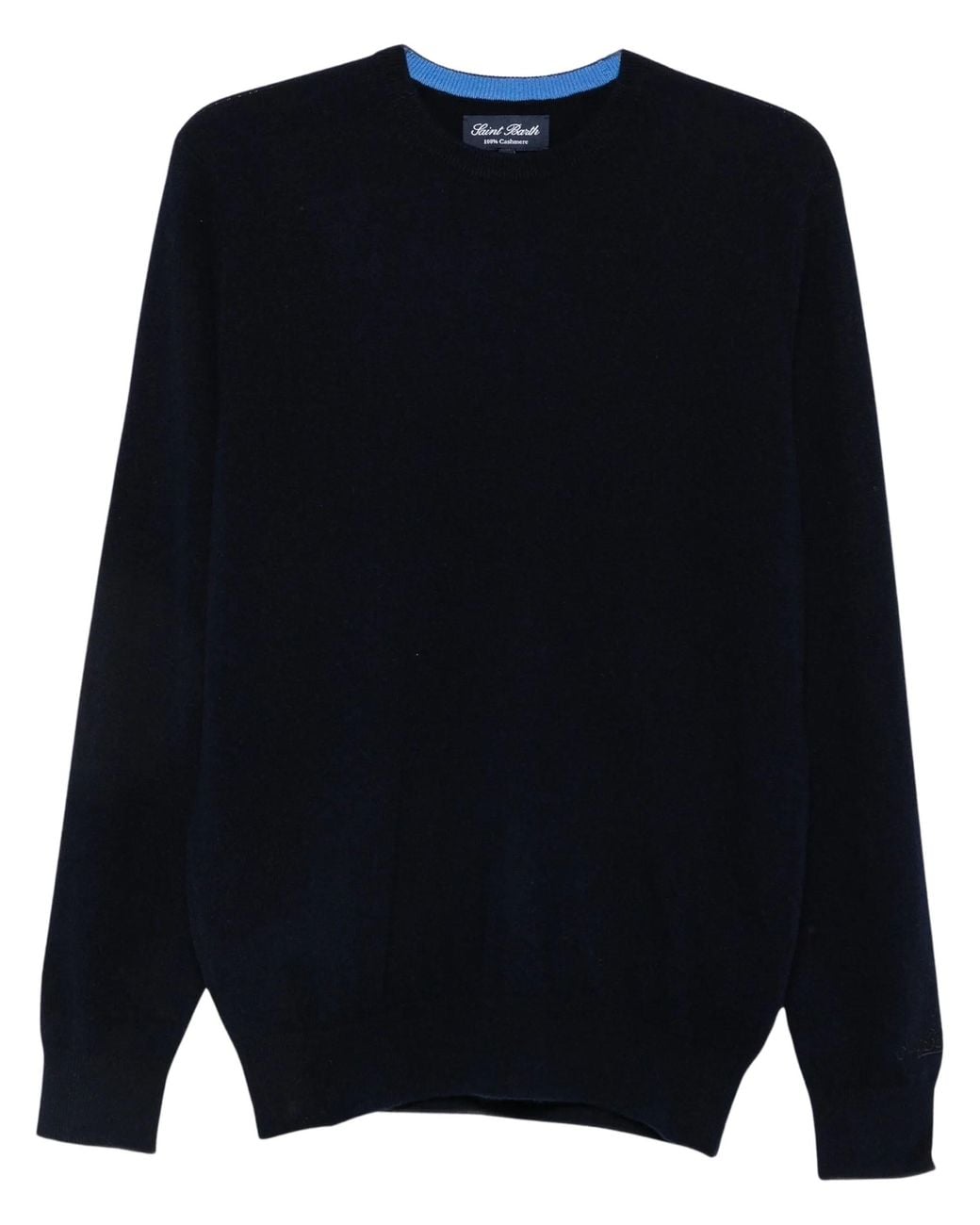 Mc2 Saint Barth Blue 100% Cashmere Crewneck Sweater for men