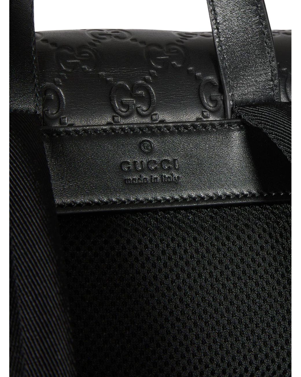 Gucci Black Medium Gg Emblem Backpack for men