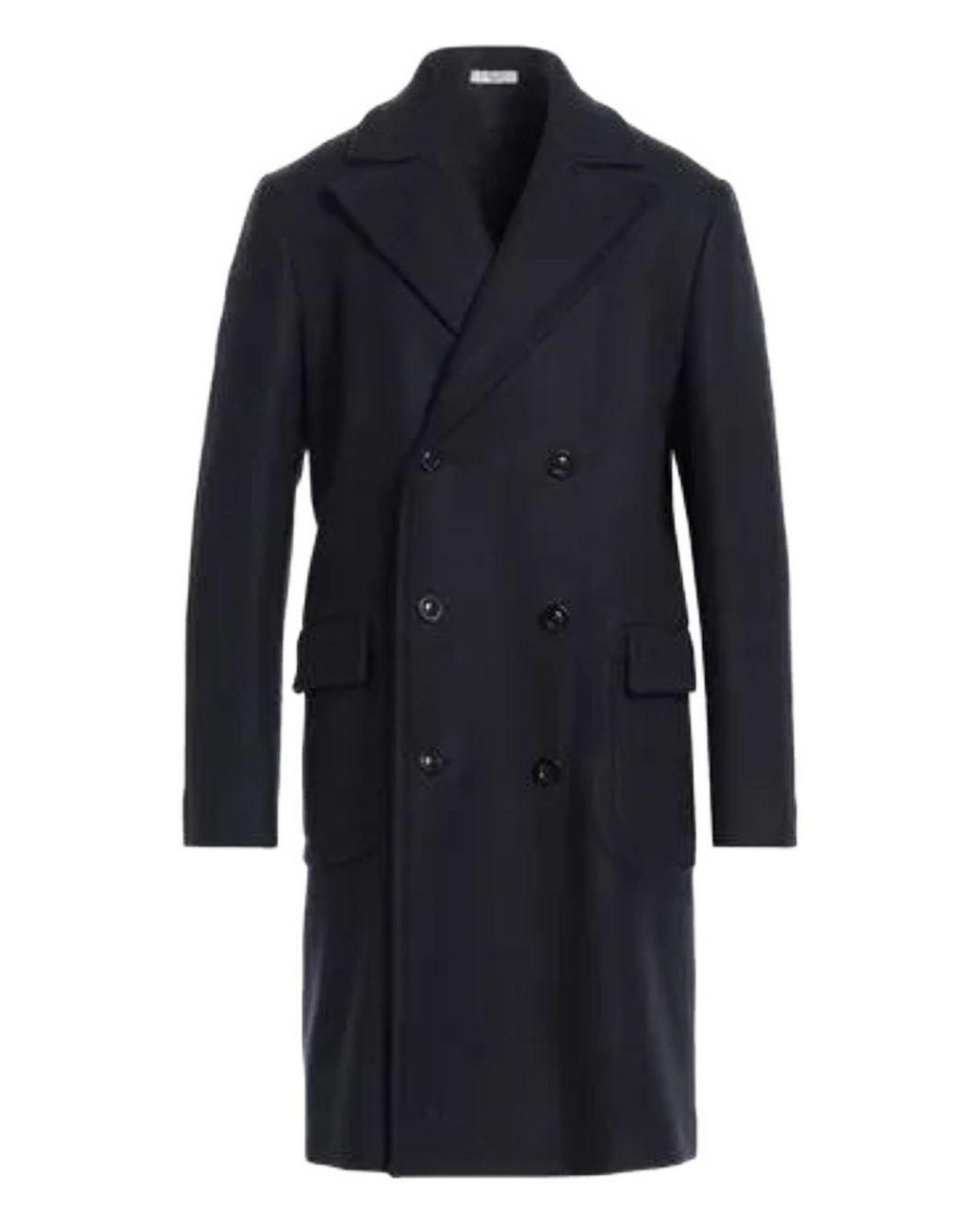 Boglioli Blue Wool Buttoned Coat for men