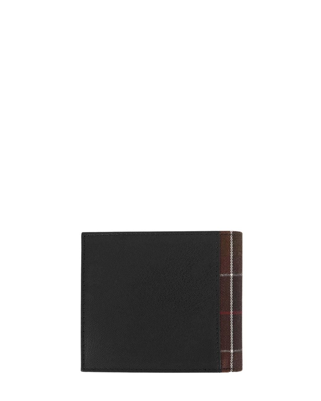 Barbour Black Leather Wallet And Card Holder