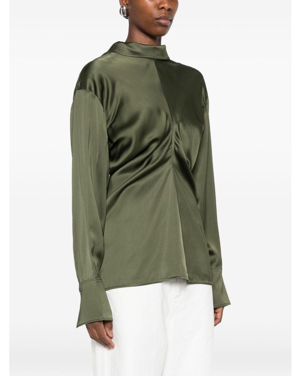 Totême Green Slouchy Blouse