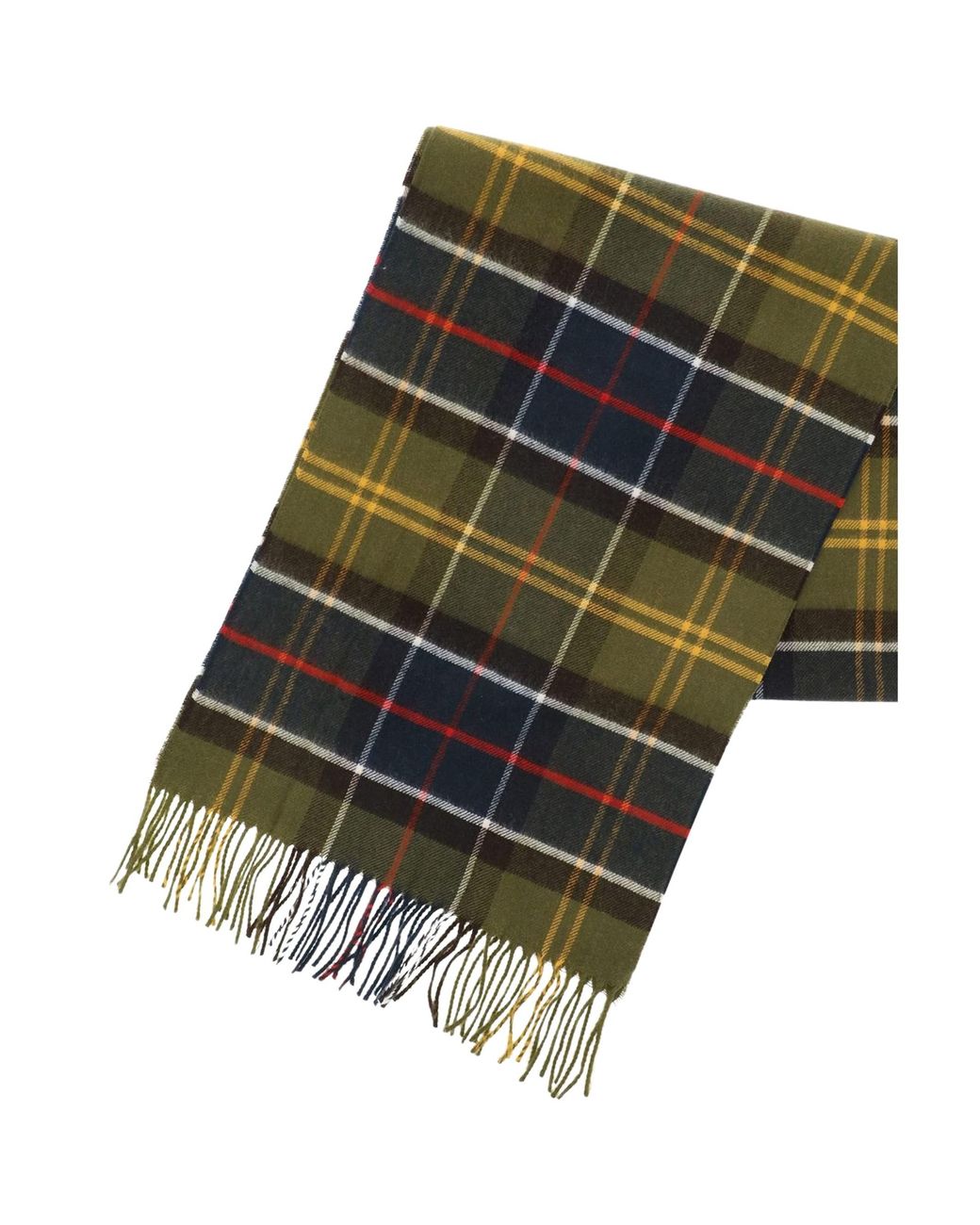 Barbour Green Yaxley Tartan Scarf for men