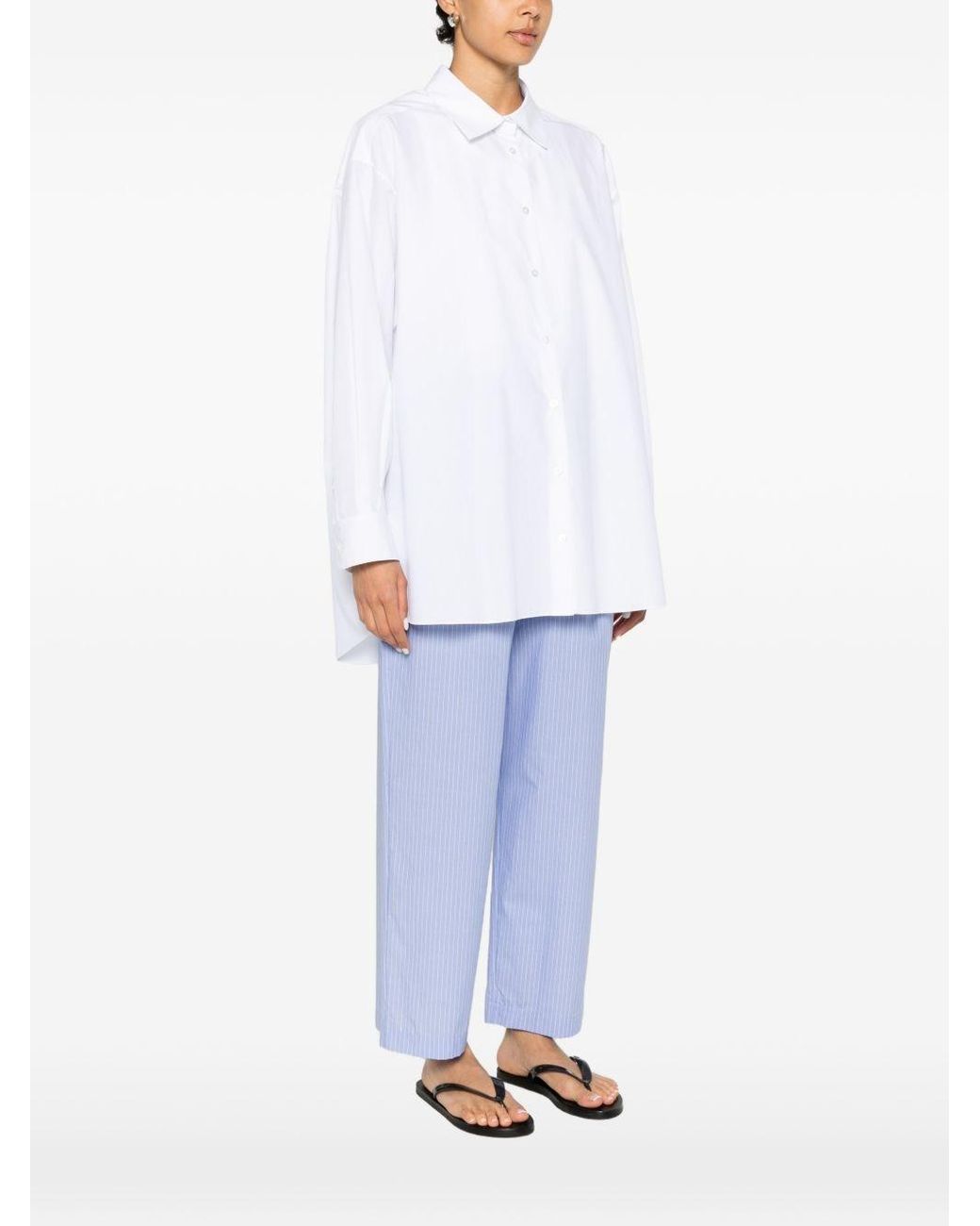 The Row White Luka Cotton Shirt