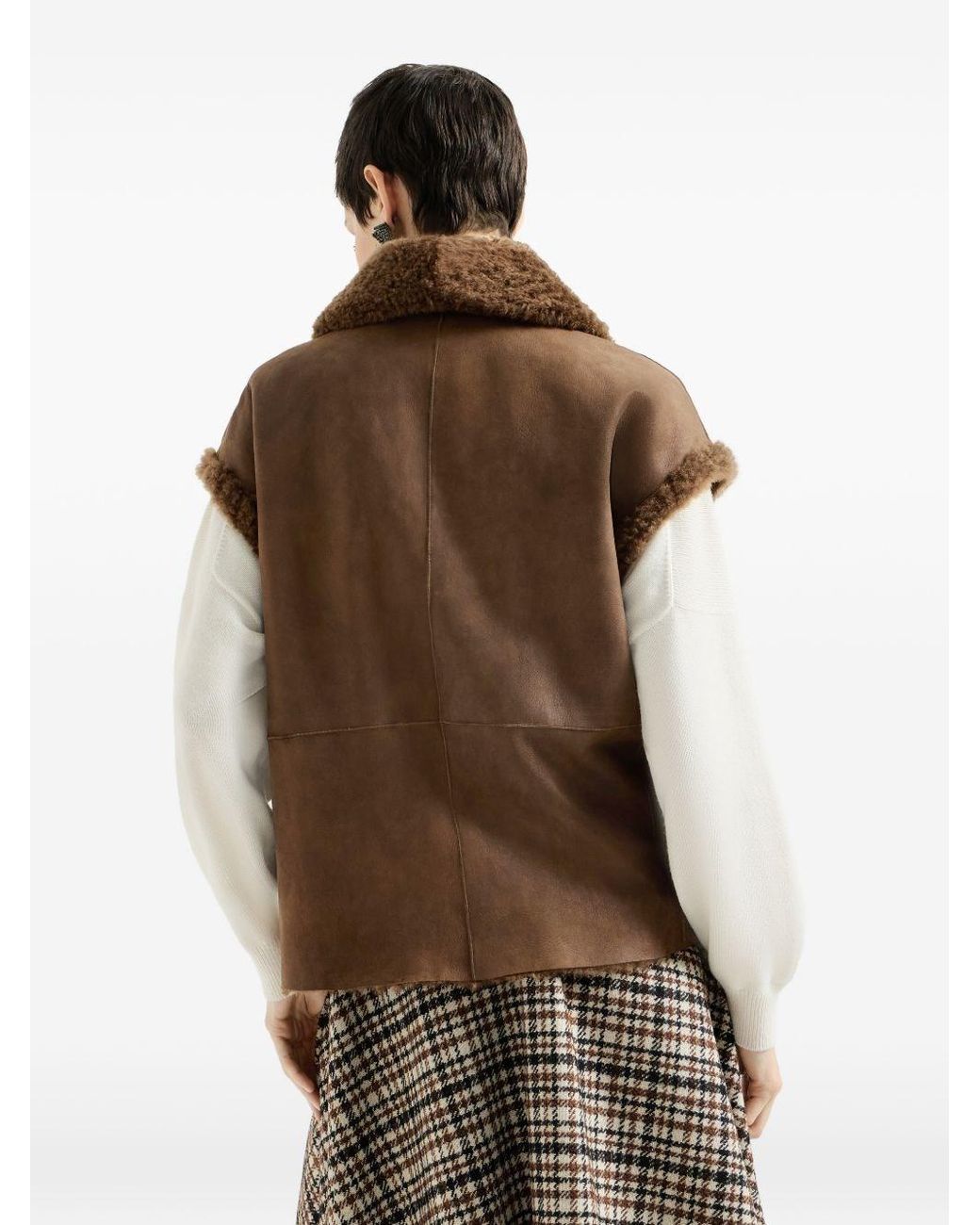 Brunello Cucinelli Brown Reversible Vest
