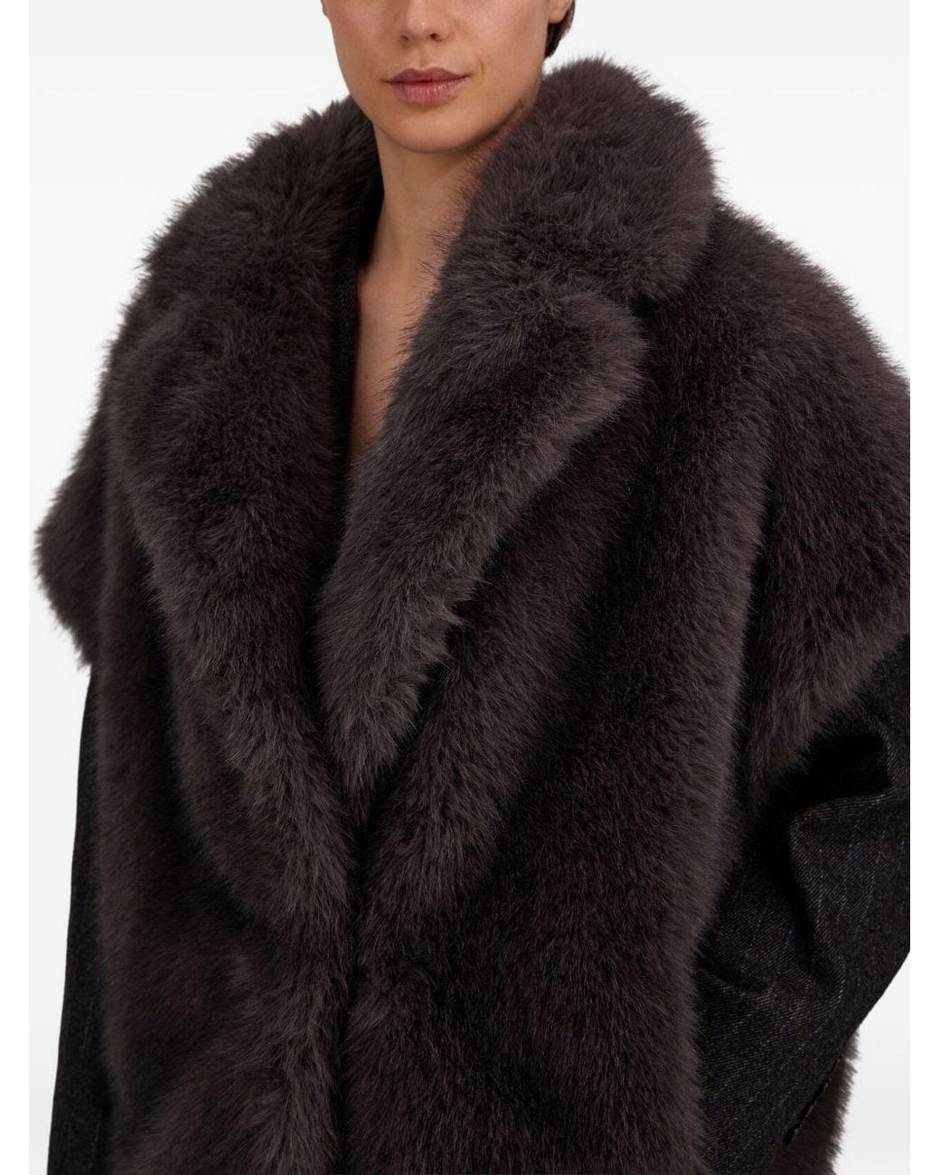 Herno Black Faux-Fur Vest, Gilets