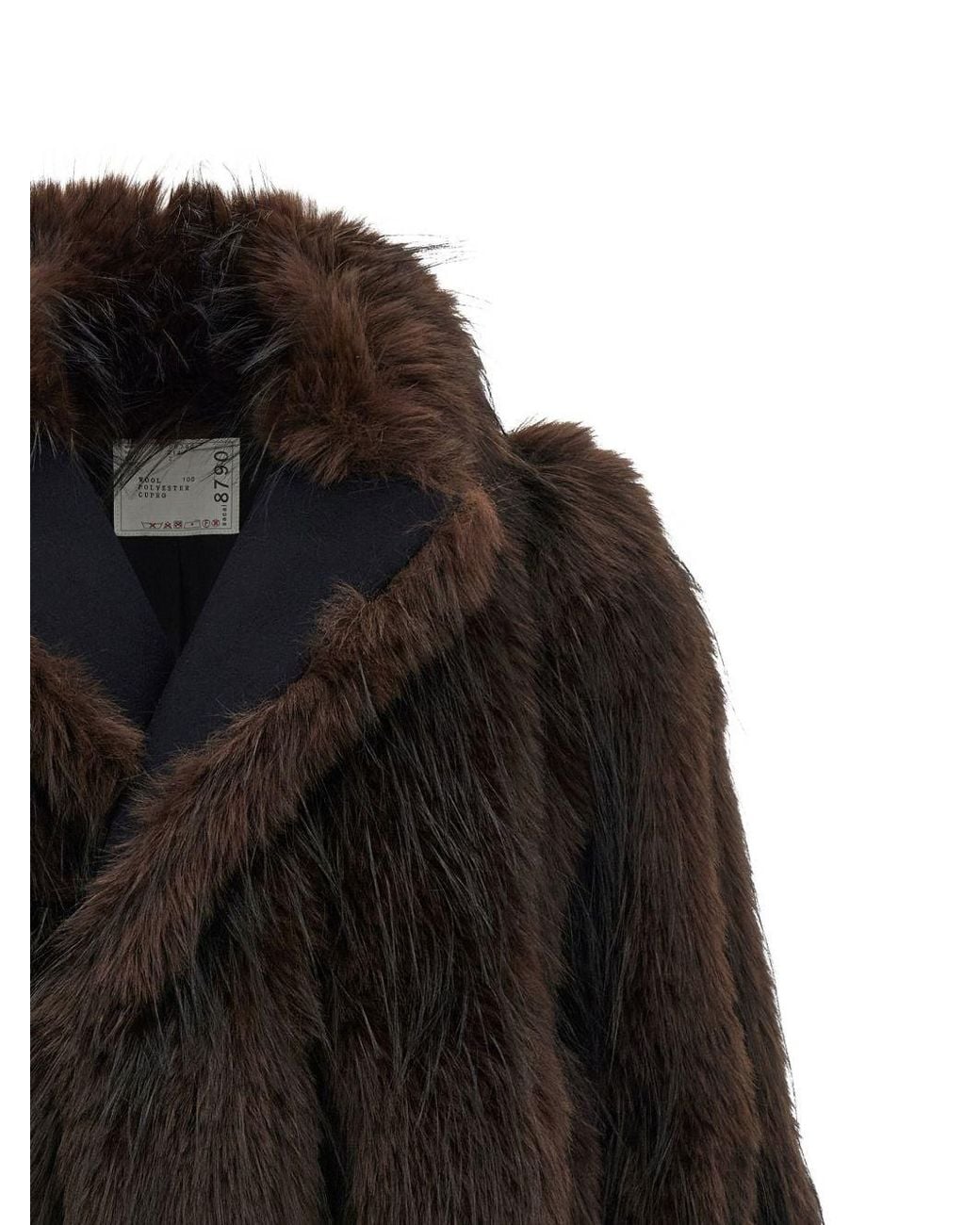 Sacai Black Faux-Fur Jacket By