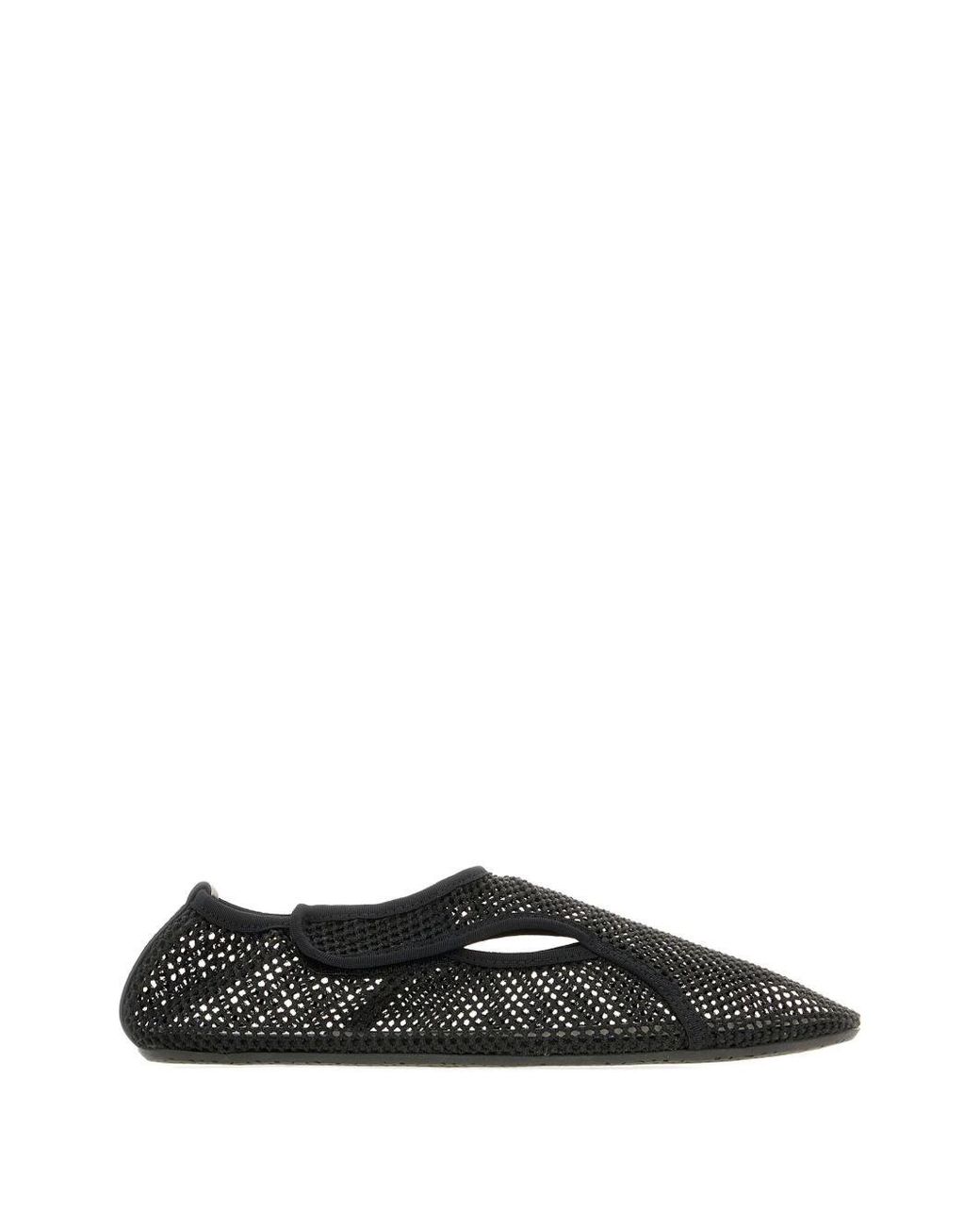 Alaïa Black Fishnet Ballet Flats