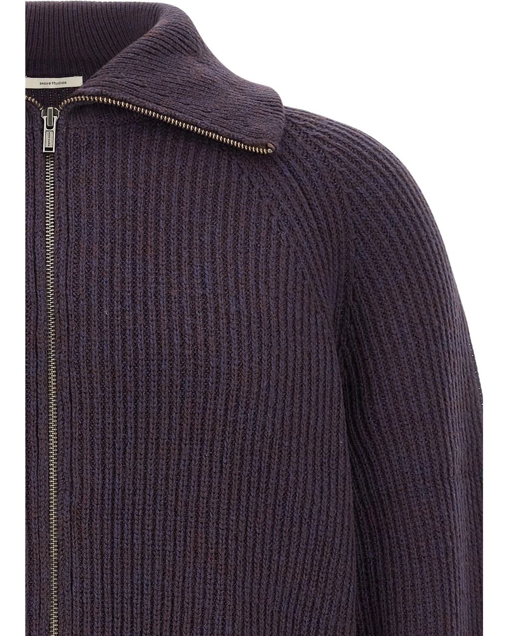 Entire studios Blue Blimp Zip-Up Wool Cardigan for men