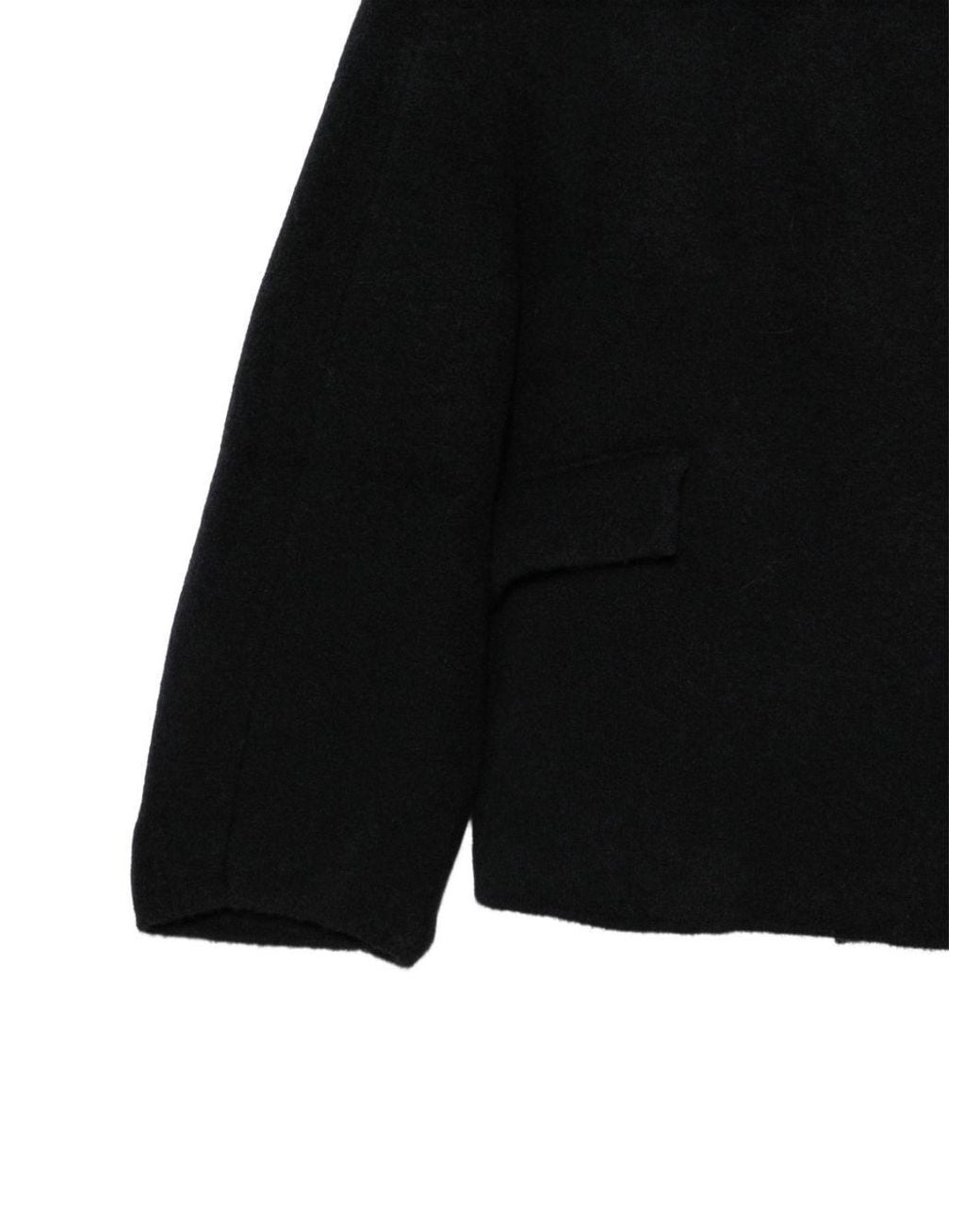 Boboutic Black Wool Double-Breasted Jacket