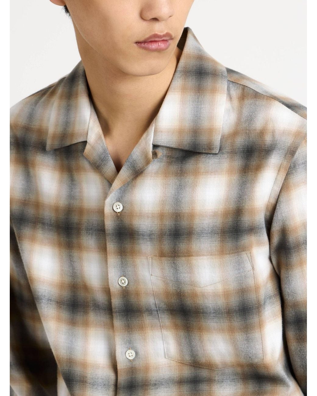 J.W. Anderson Natural Shaded Checkered Shirt for men