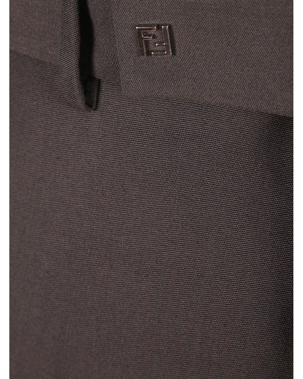 Fendi Gray Cigarette Trousers for men