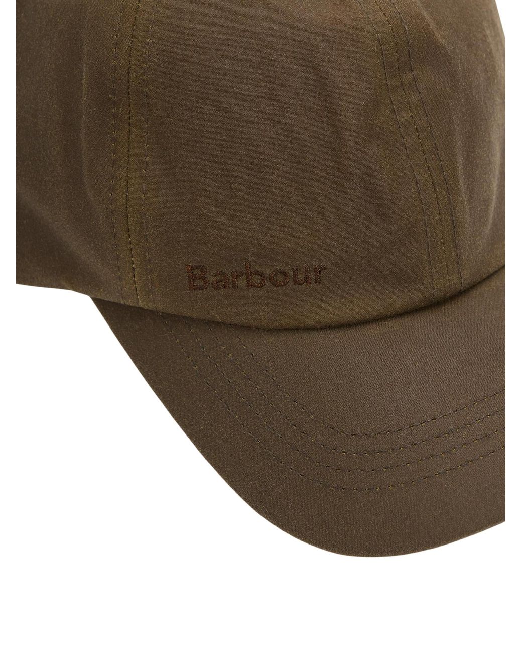 Barbour Green Waxed Sports Cap for men