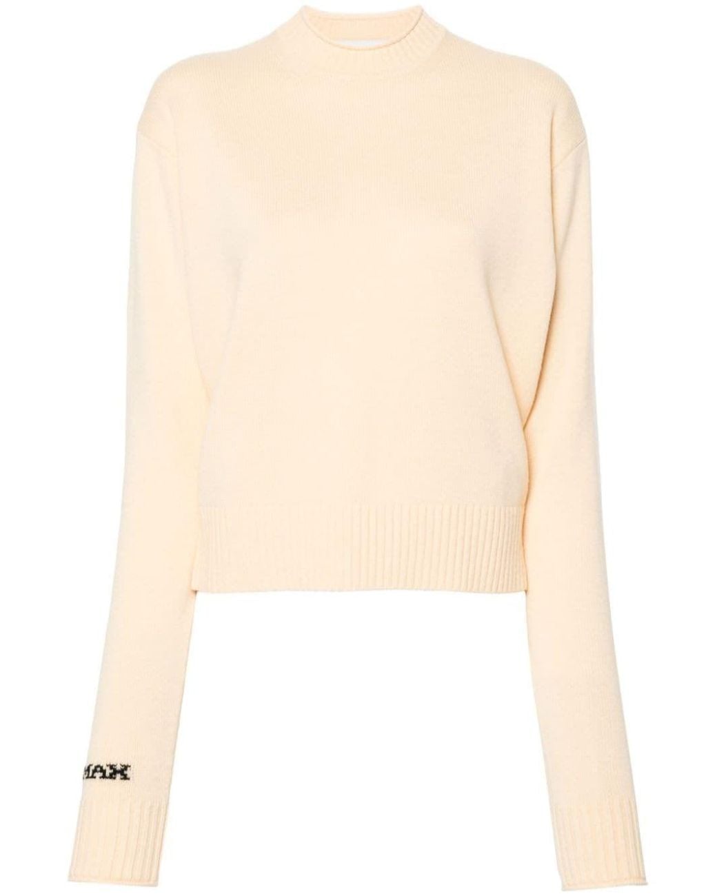 Sportmax White Wool Crewneck Sweater