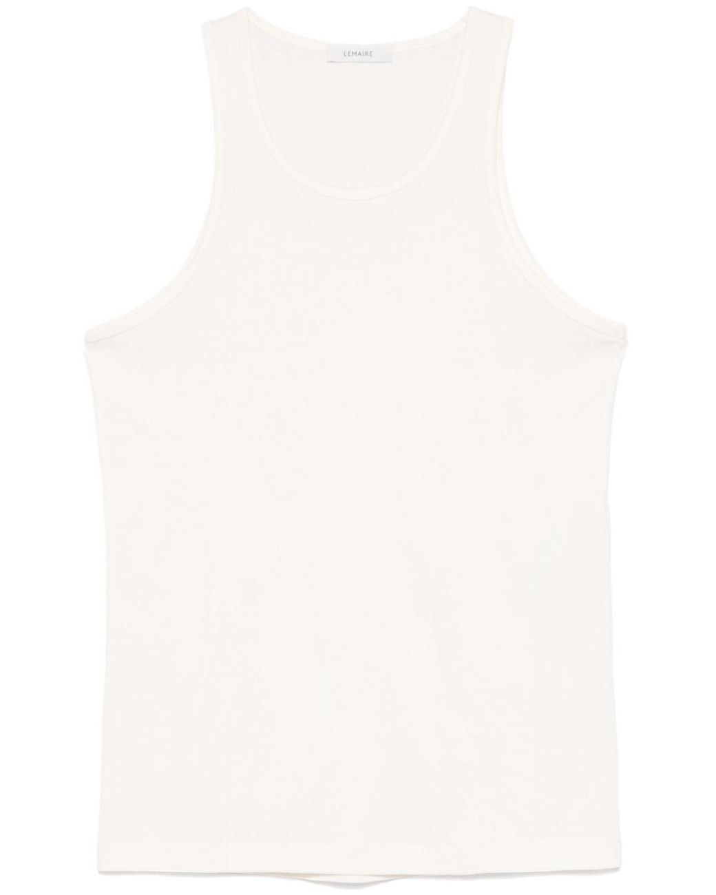 Lemaire White Cotton Tank Top for men