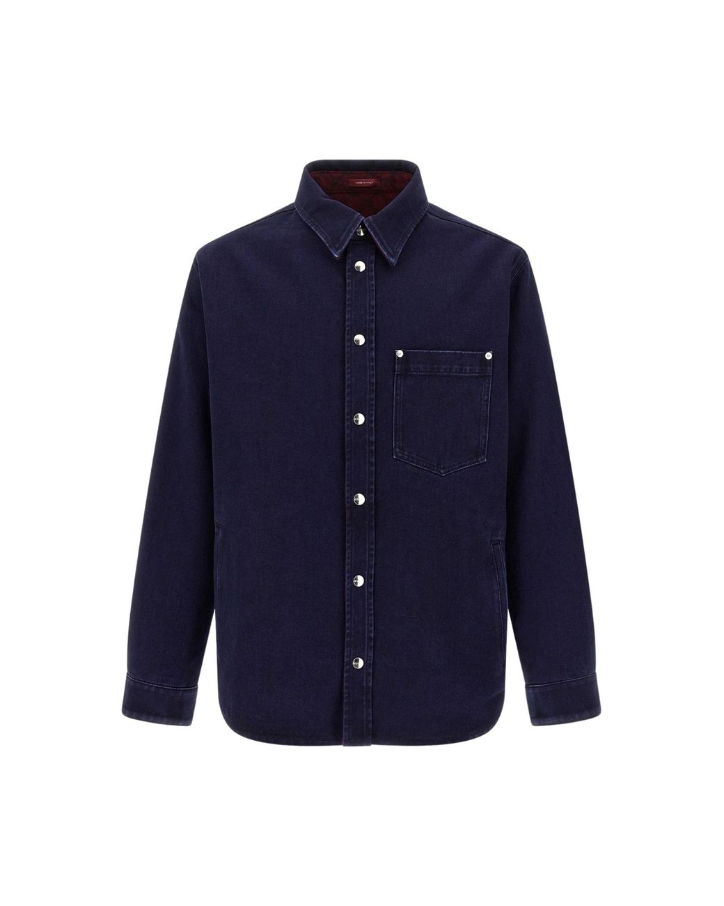 Gucci Blue Reversible Cotton Shirt for men
