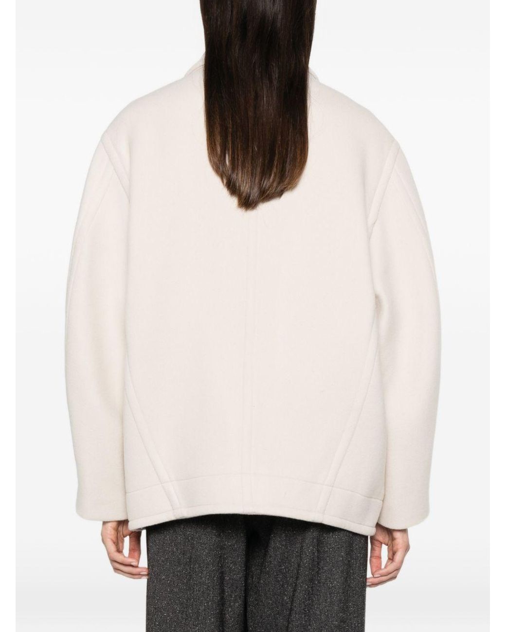 Semicouture White Kara Wool Coat