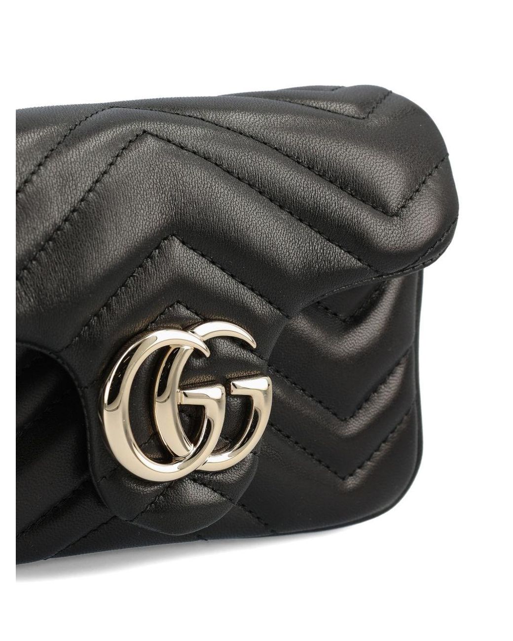 Gucci Black Gg Marmont Mini Bag