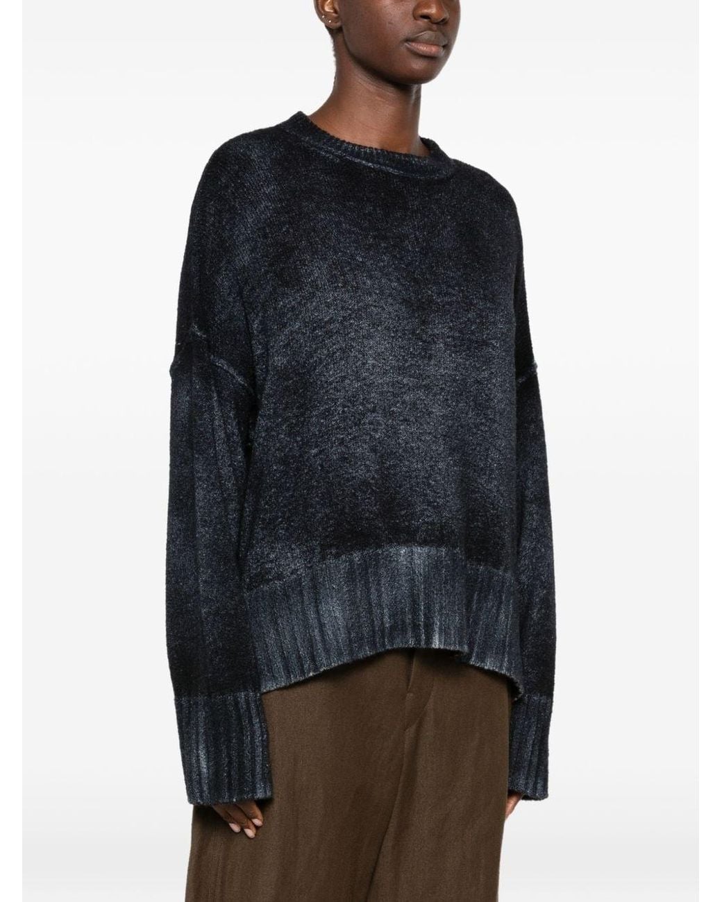 Avant Toi Black Wool Blend Oversized Jumper