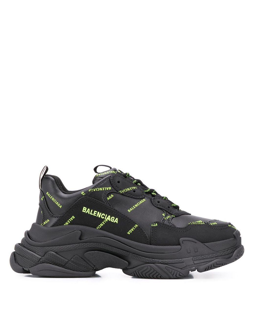 balenciaga shoes black triple s