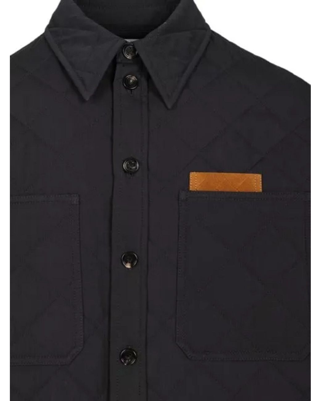 Bottega Veneta Blue Quilted Overshirt for men