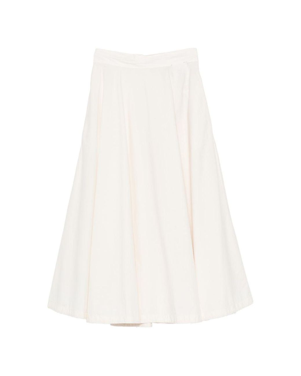 White Sand White Cotton Long Skirt