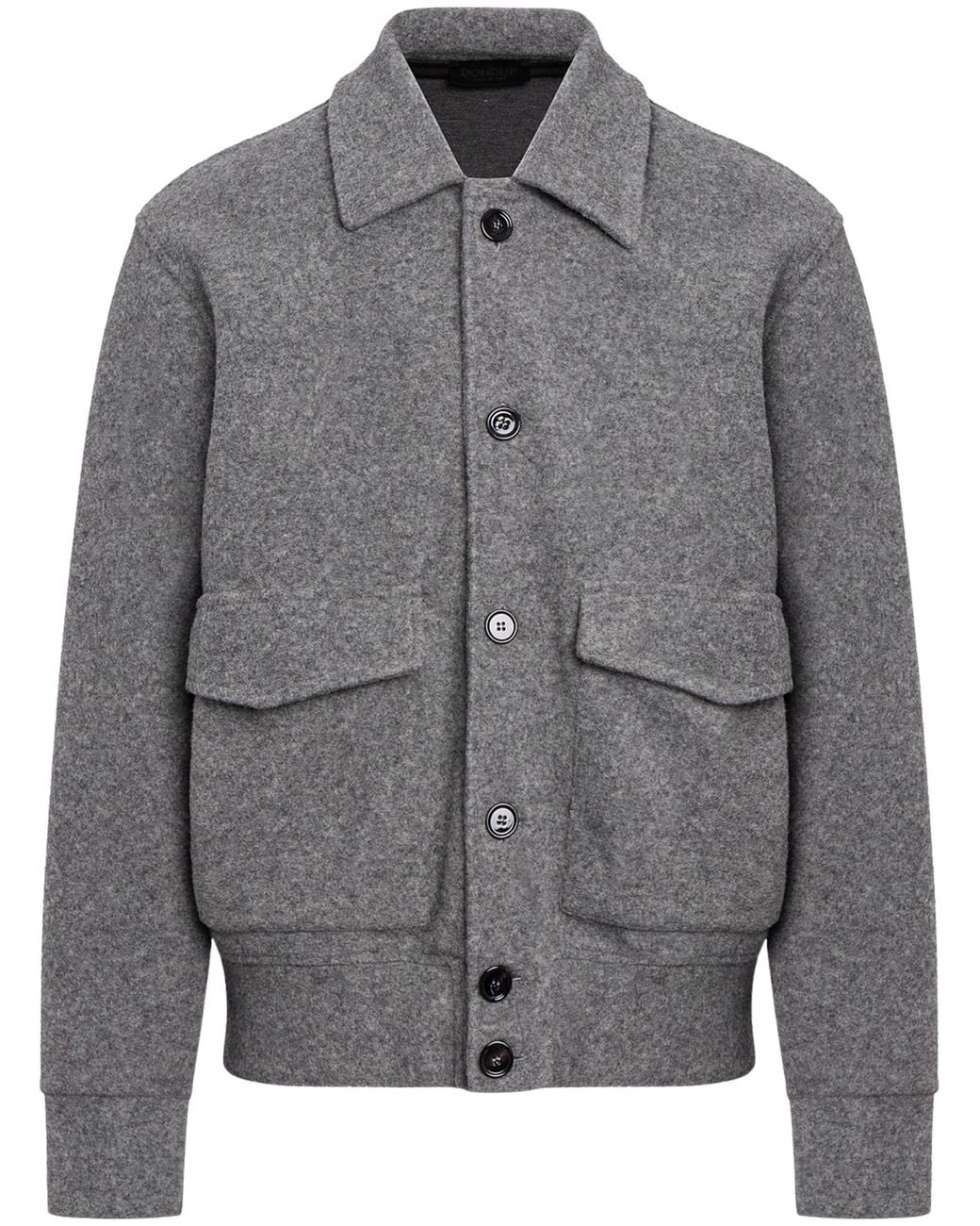 Dondup Gray Wool-Blend Bomber Jacket for men