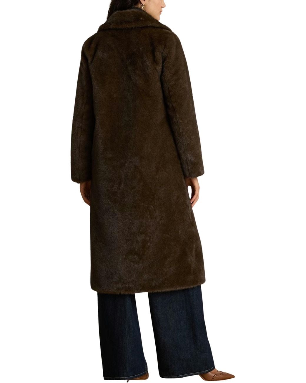 Ralph Lauren Brown Single-Breasted Coat By