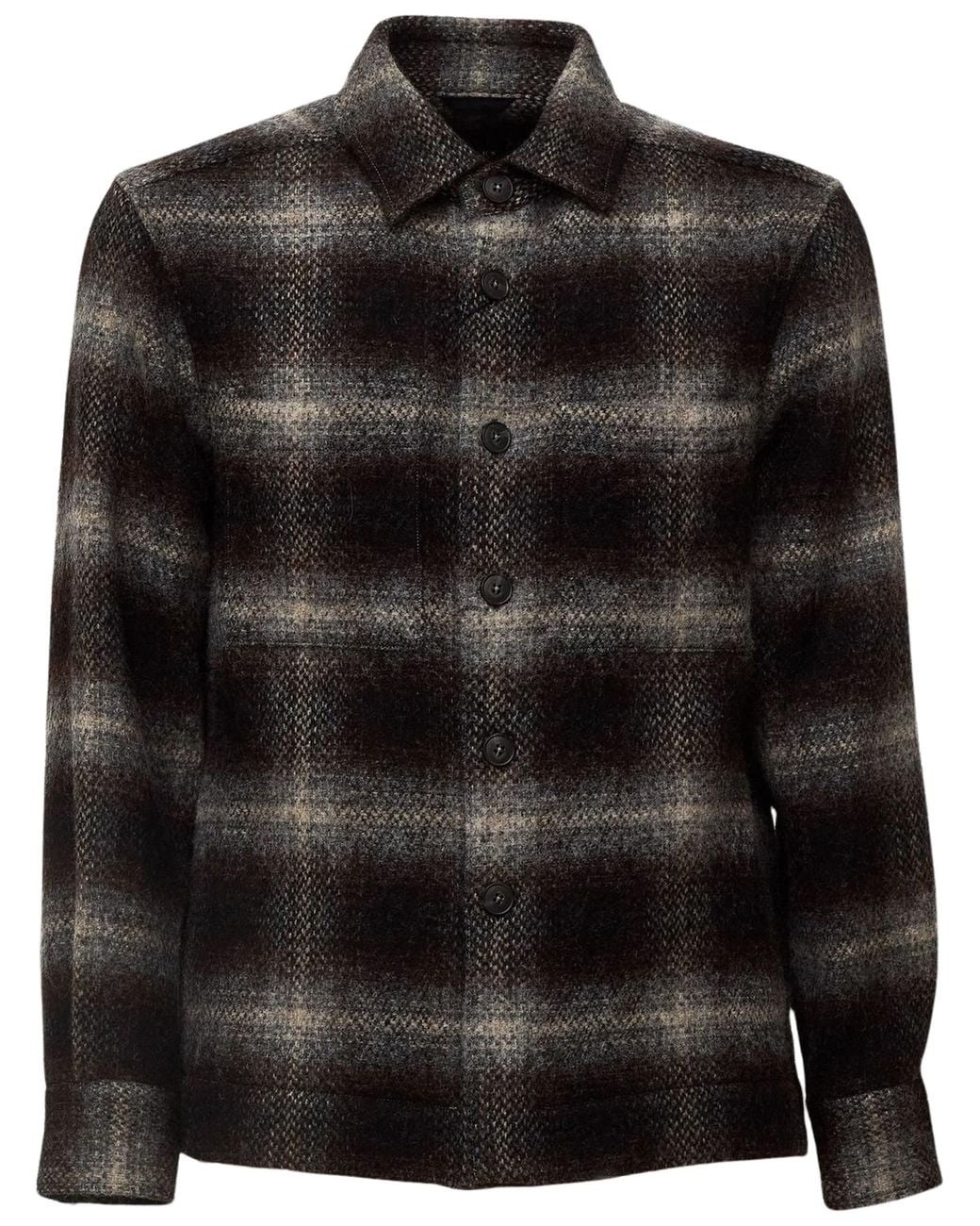 Xacus Black Moon Checked Overshirt for men