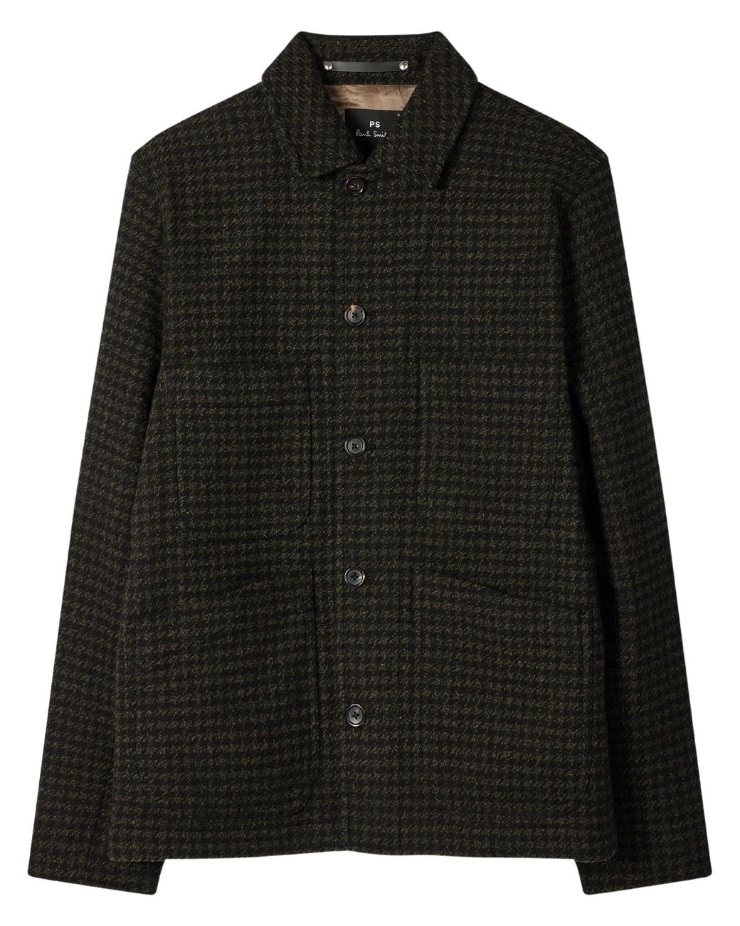 Paul Smith Black Dogtooth Wool-Blend Chore Jacket for men