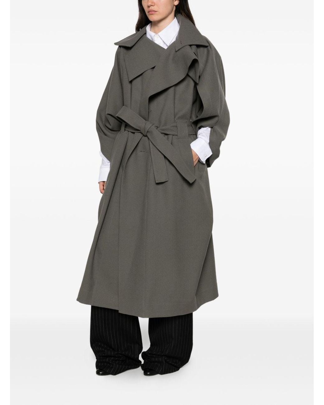 Issey Miyake Gray Wool Long Coat