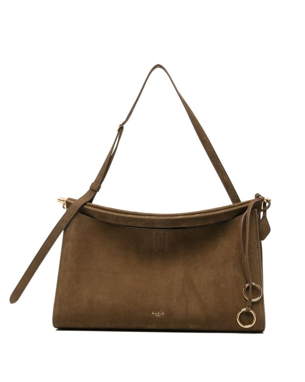 Alaïa Brown Pocket 35 Leather Shoulder Bag