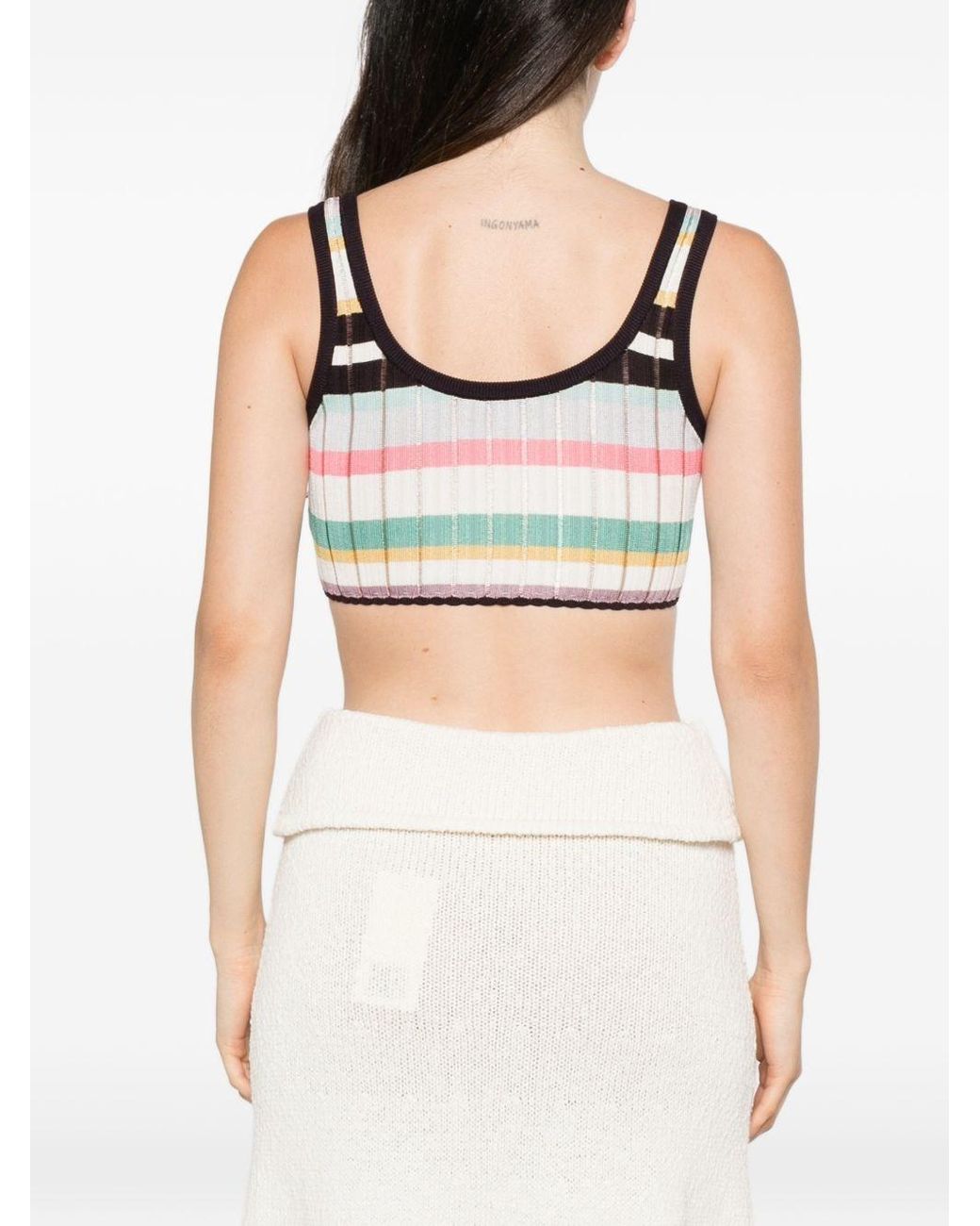 Alaïa Brown Striped Top