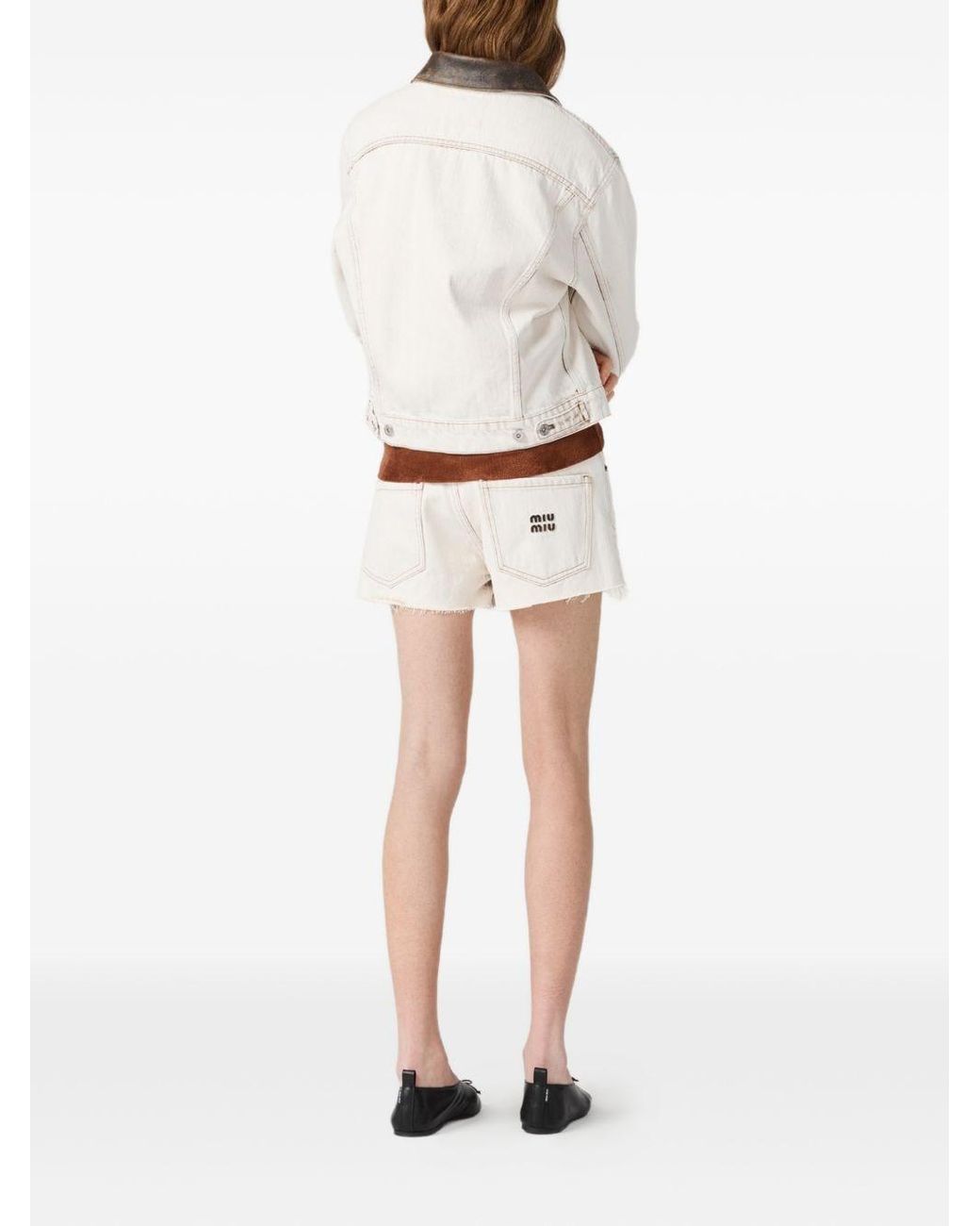 Miu Miu White Denim Cotton Jacket