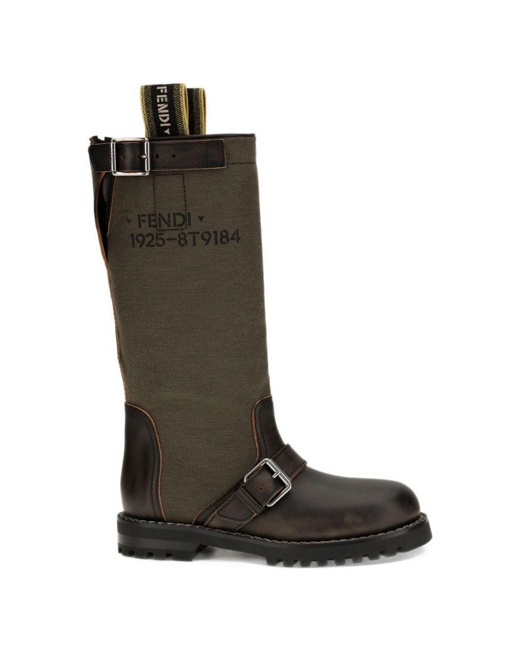 Fendi Black Commando Boots