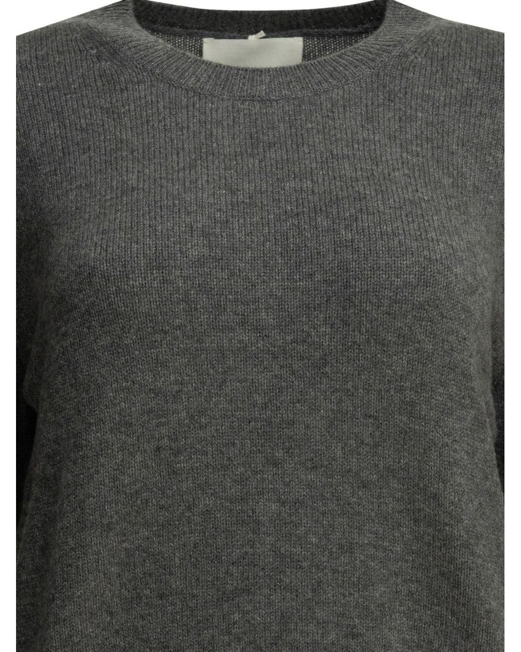 Lisa Yang Gray Mable Cashmere Crewneck Sweater