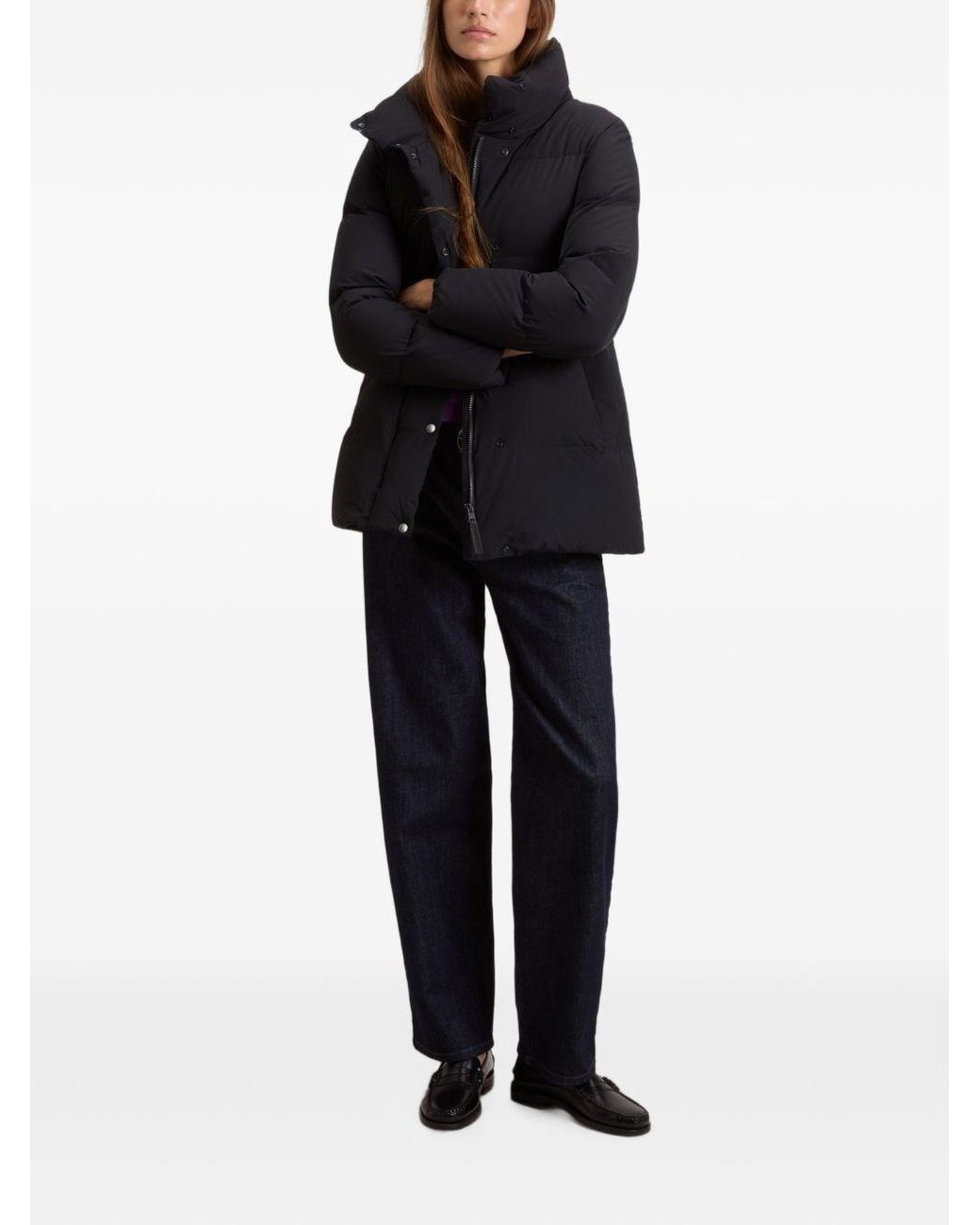 Woolrich Blue Madison Midi Down Jacket