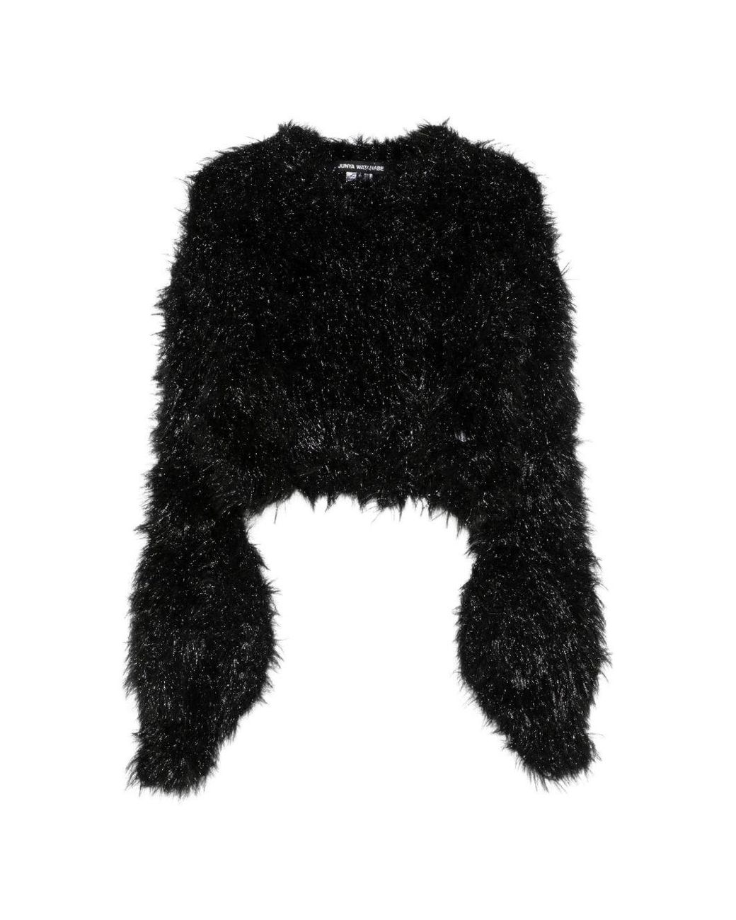 Junya Watanabe Black Cropped Crewneck Sweater