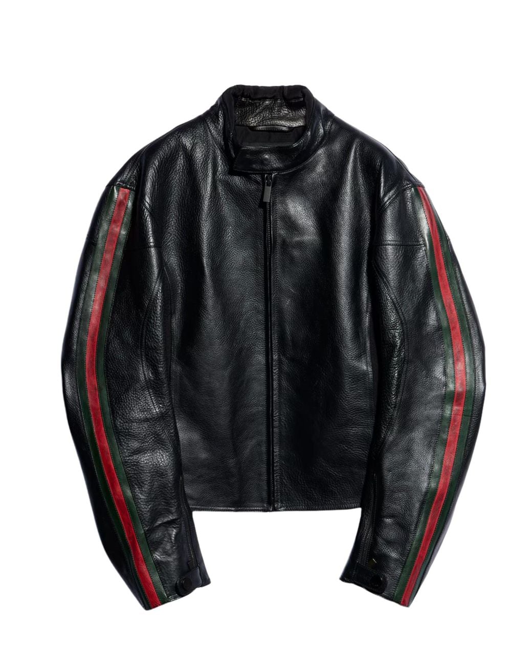 Gucci Black Leather Biker Jacket for men