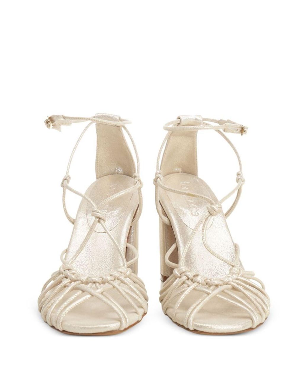Forte_forte White Leather Heel Sandals