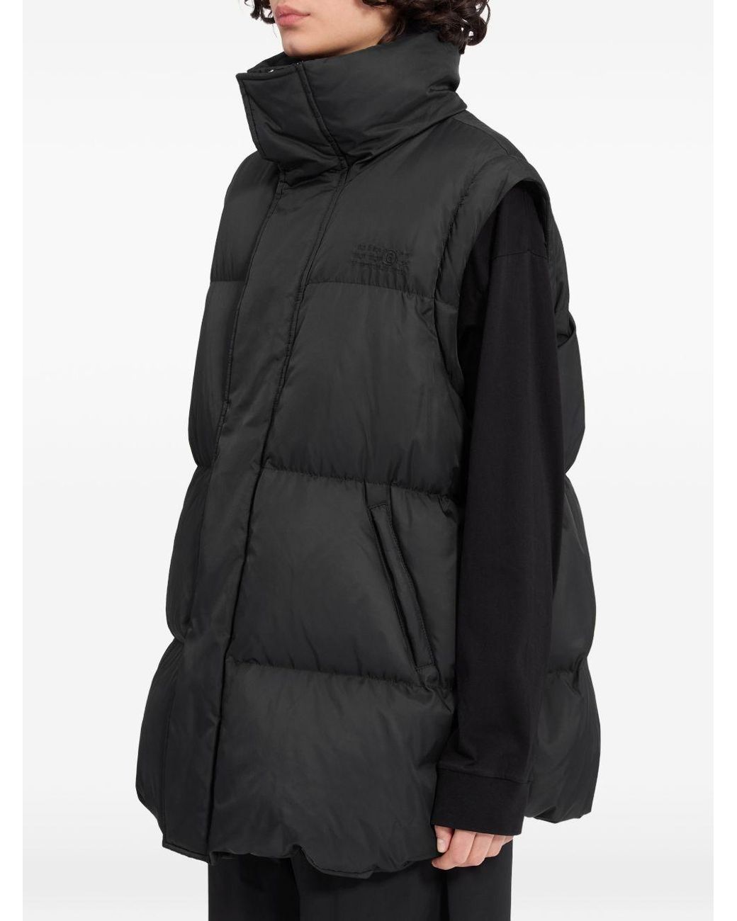 MM6 by Maison Margiela Black Midi Down Jacket