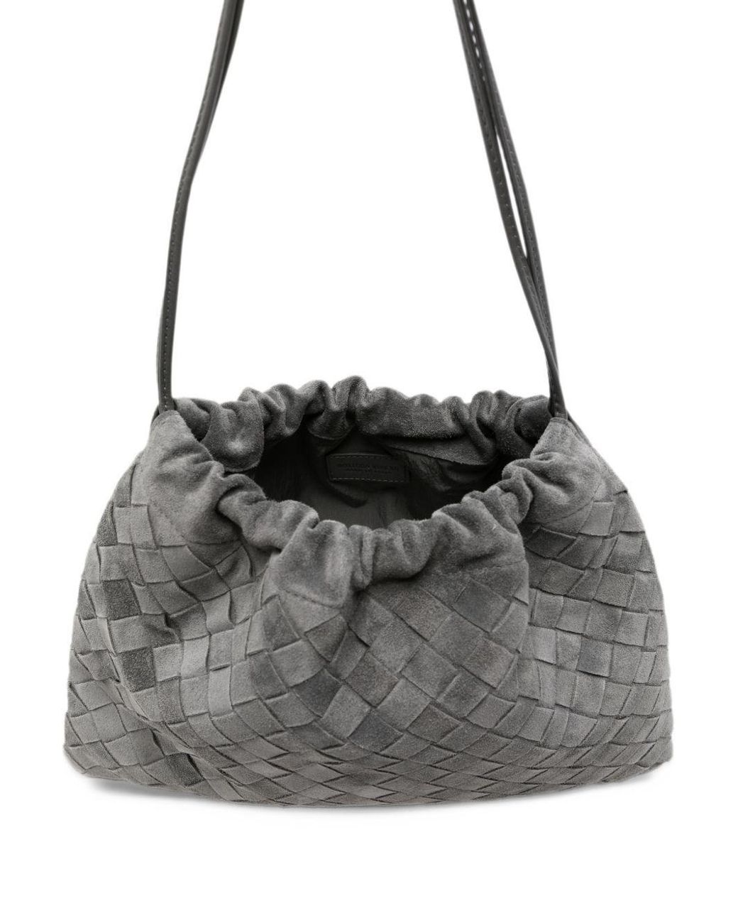 Bottega Veneta Gray Dustbag Medium Leather Pouch