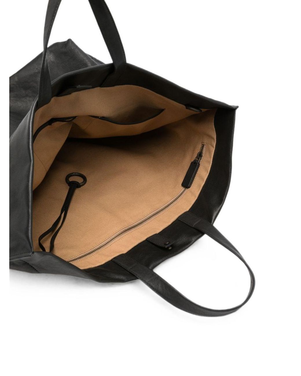 Lihann George Black Matti Leather Tote Bag