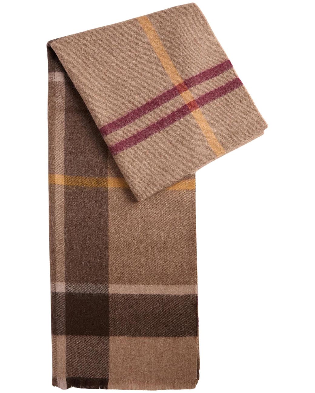 Barbour Brown Rosefield Tartan Scarf for men