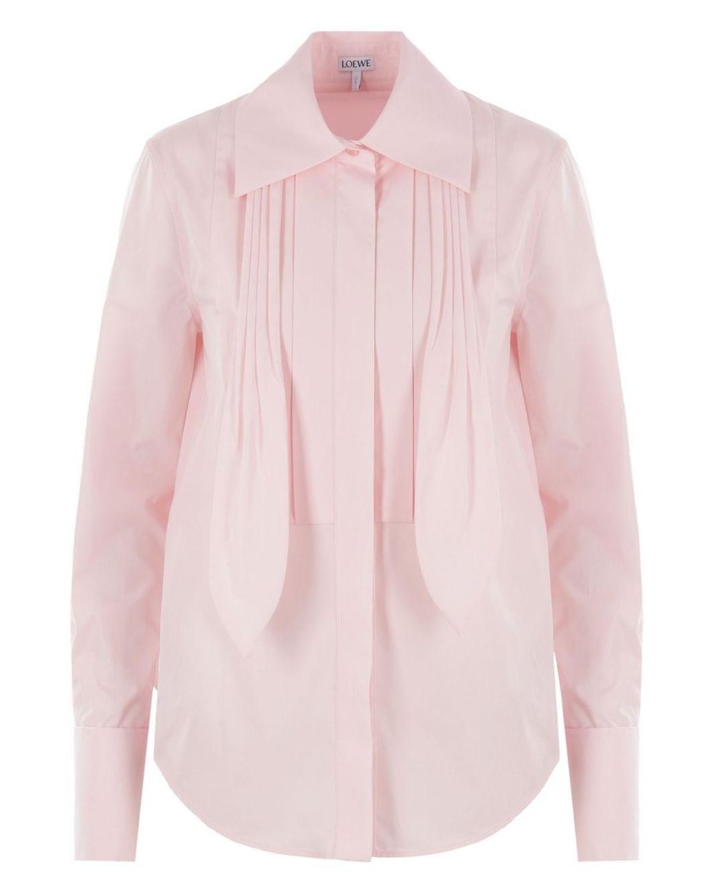Loewe Pink Draped Cotton Shirt