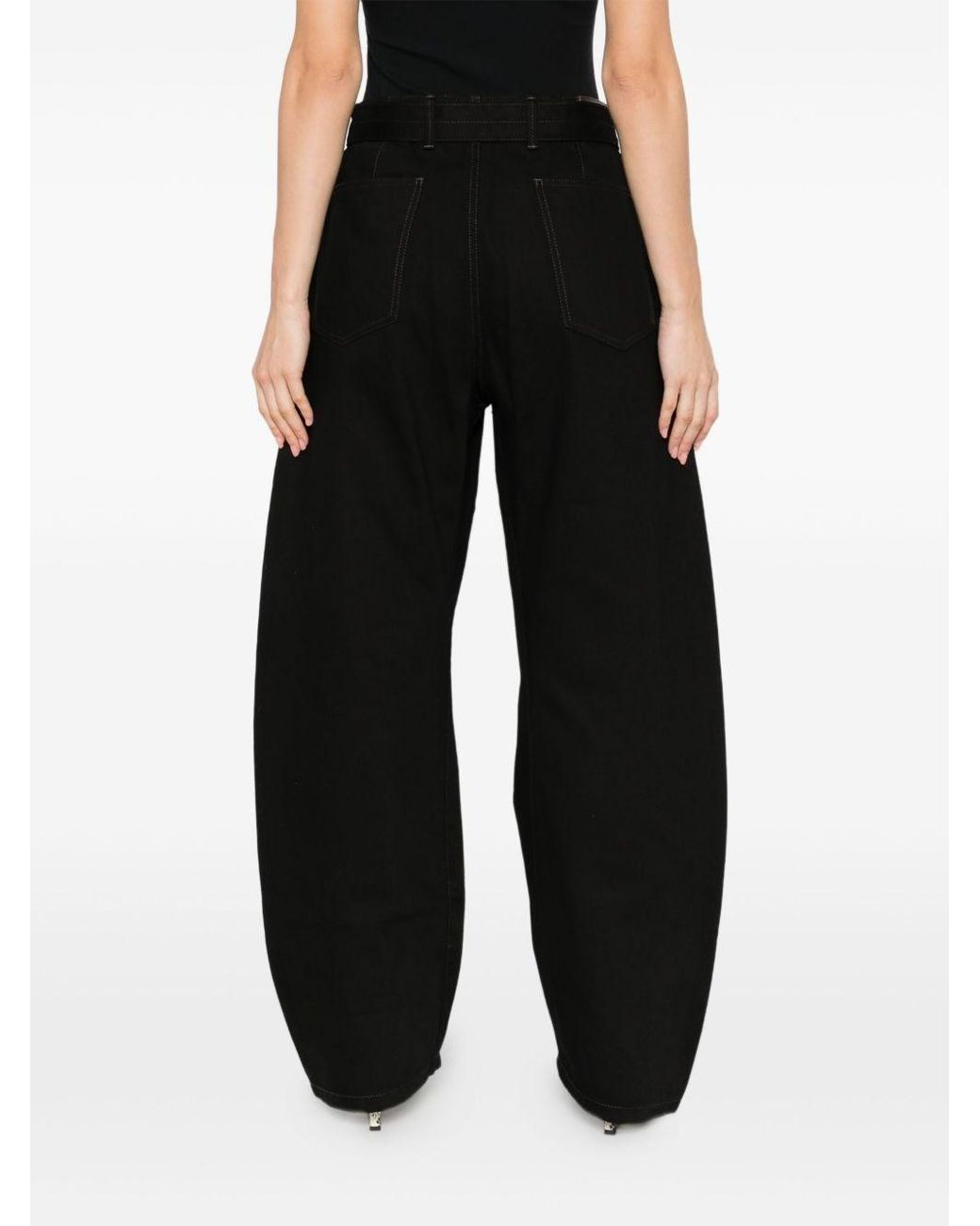 Lemaire Black Twisted Cotton Jeans