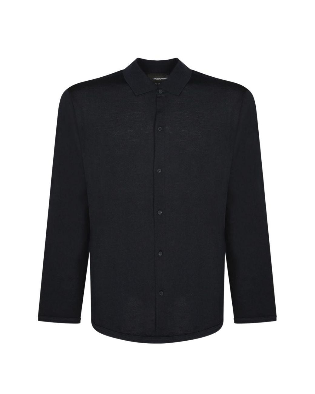 Emporio Armani Blue Wool Shirt for men