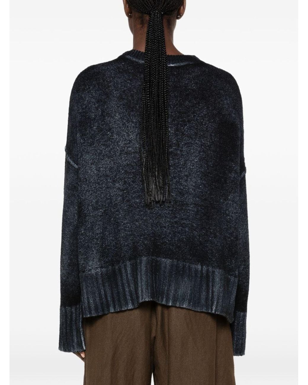 Avant Toi Black Wool Blend Oversized Jumper