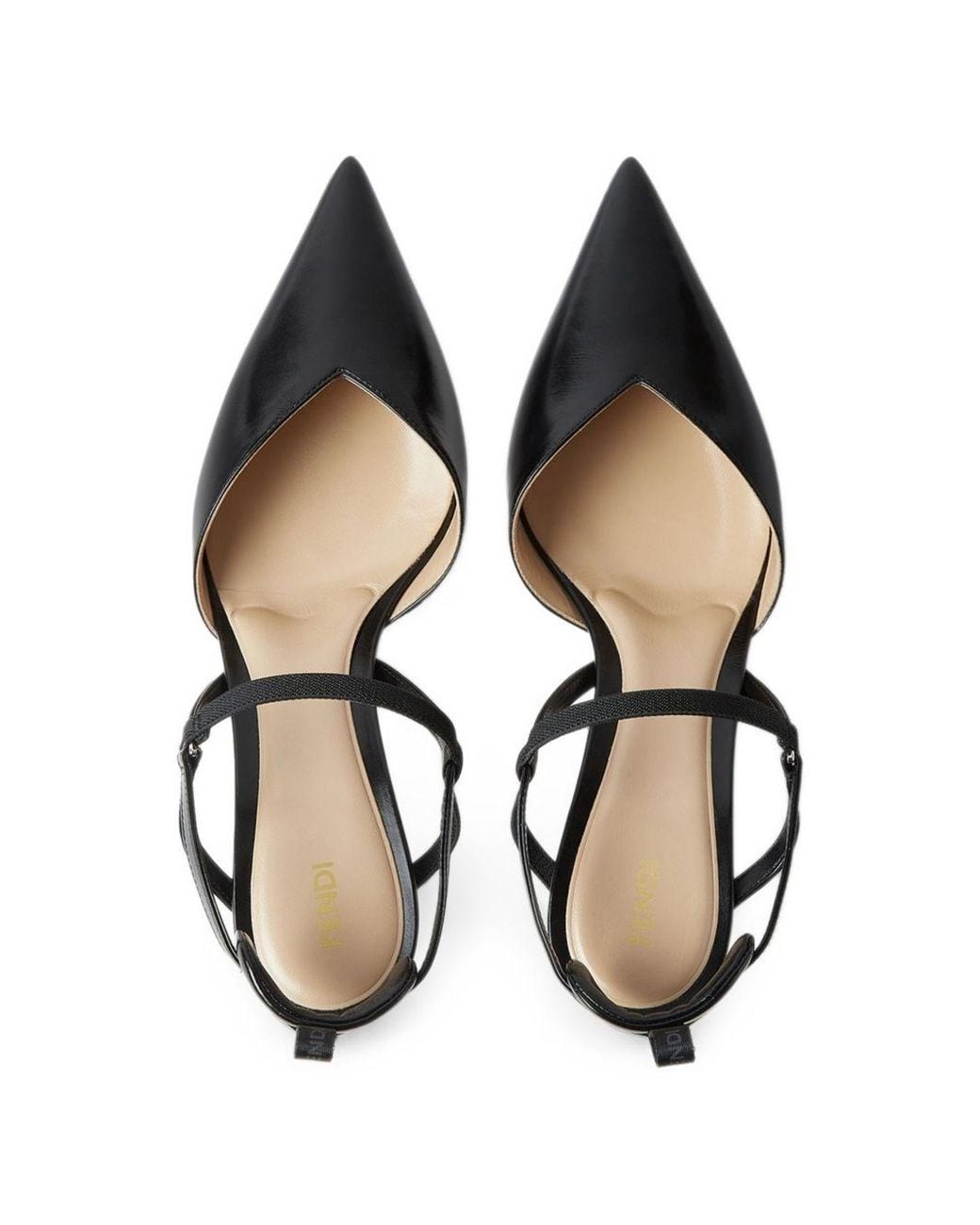 Fendi Black Colibrì Slingback Pumps