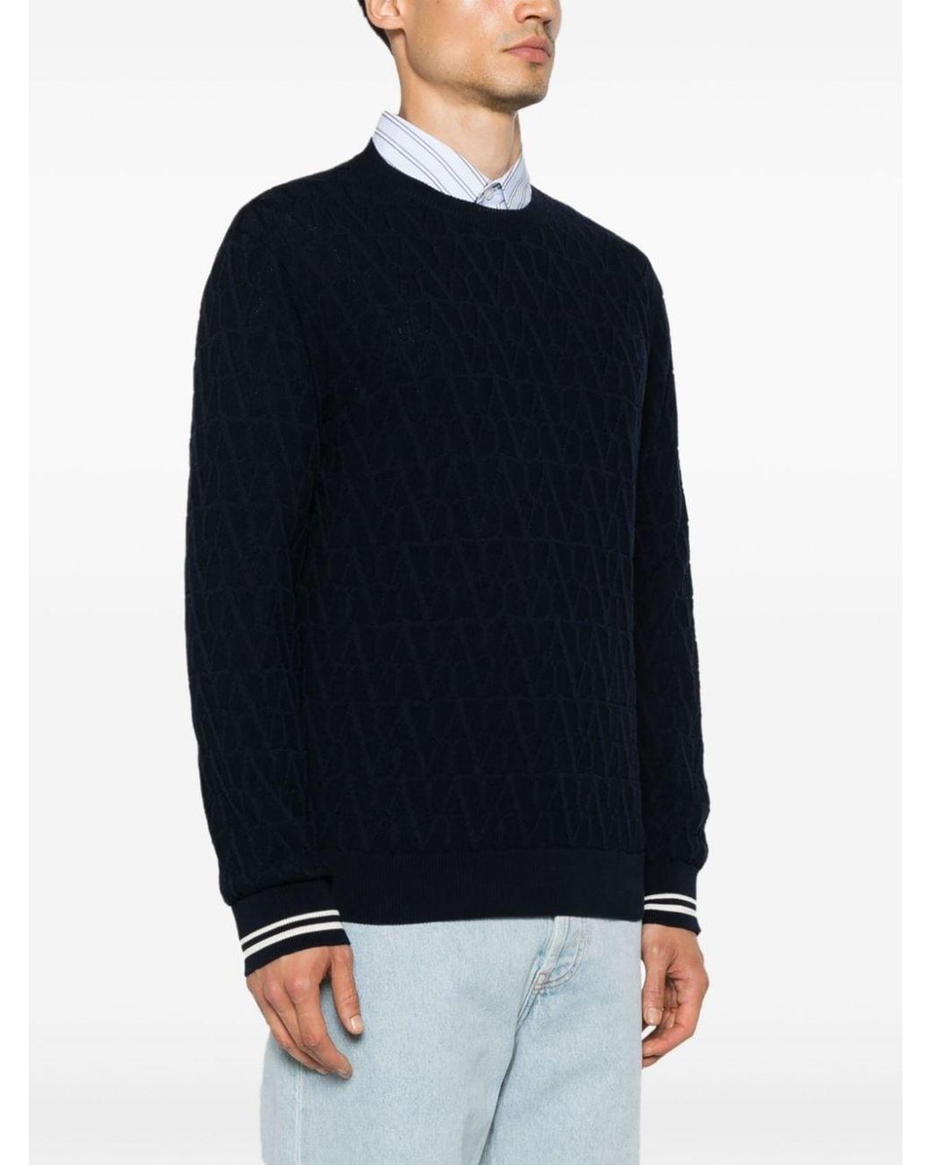 Valentino Blue T-Shirt With Logo for men
